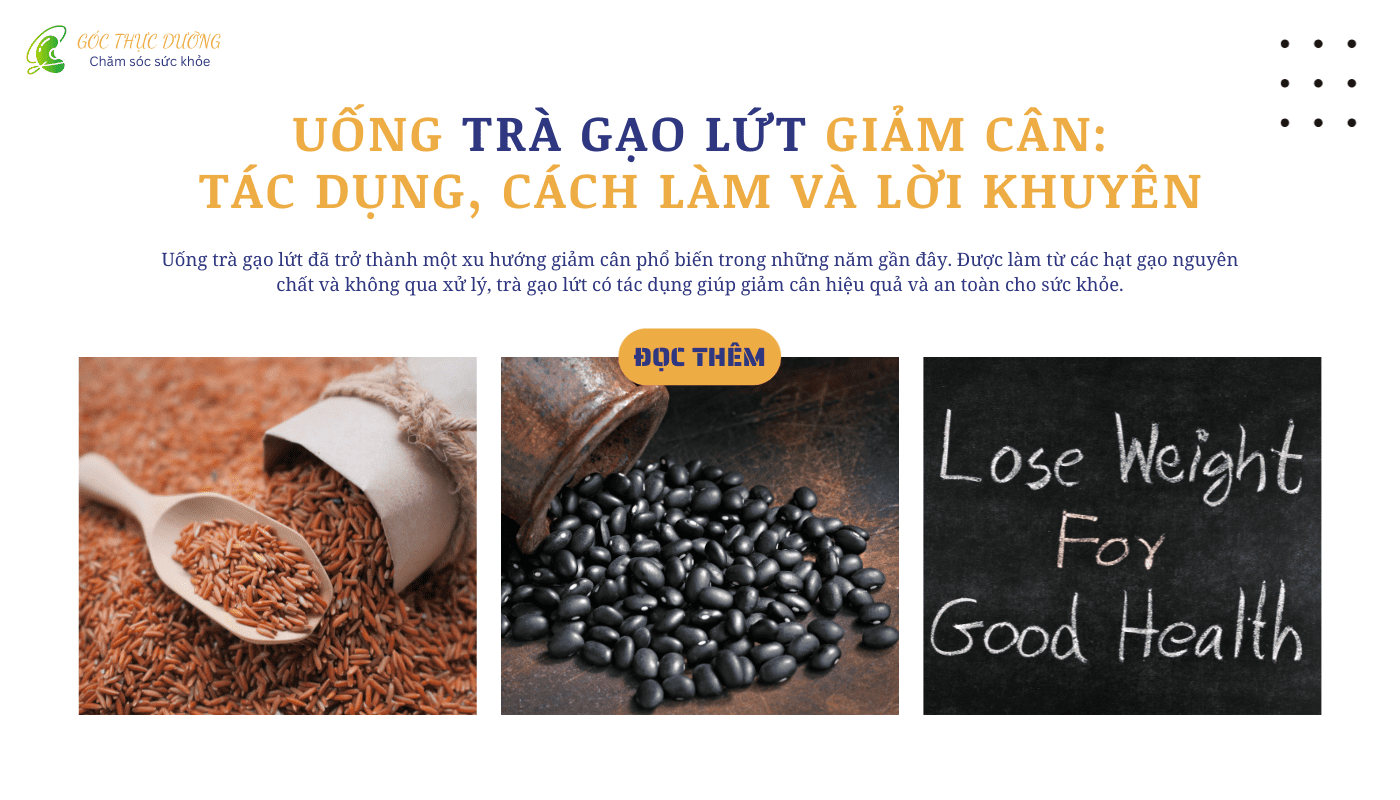 Uống trà gạo lứt giảm cân